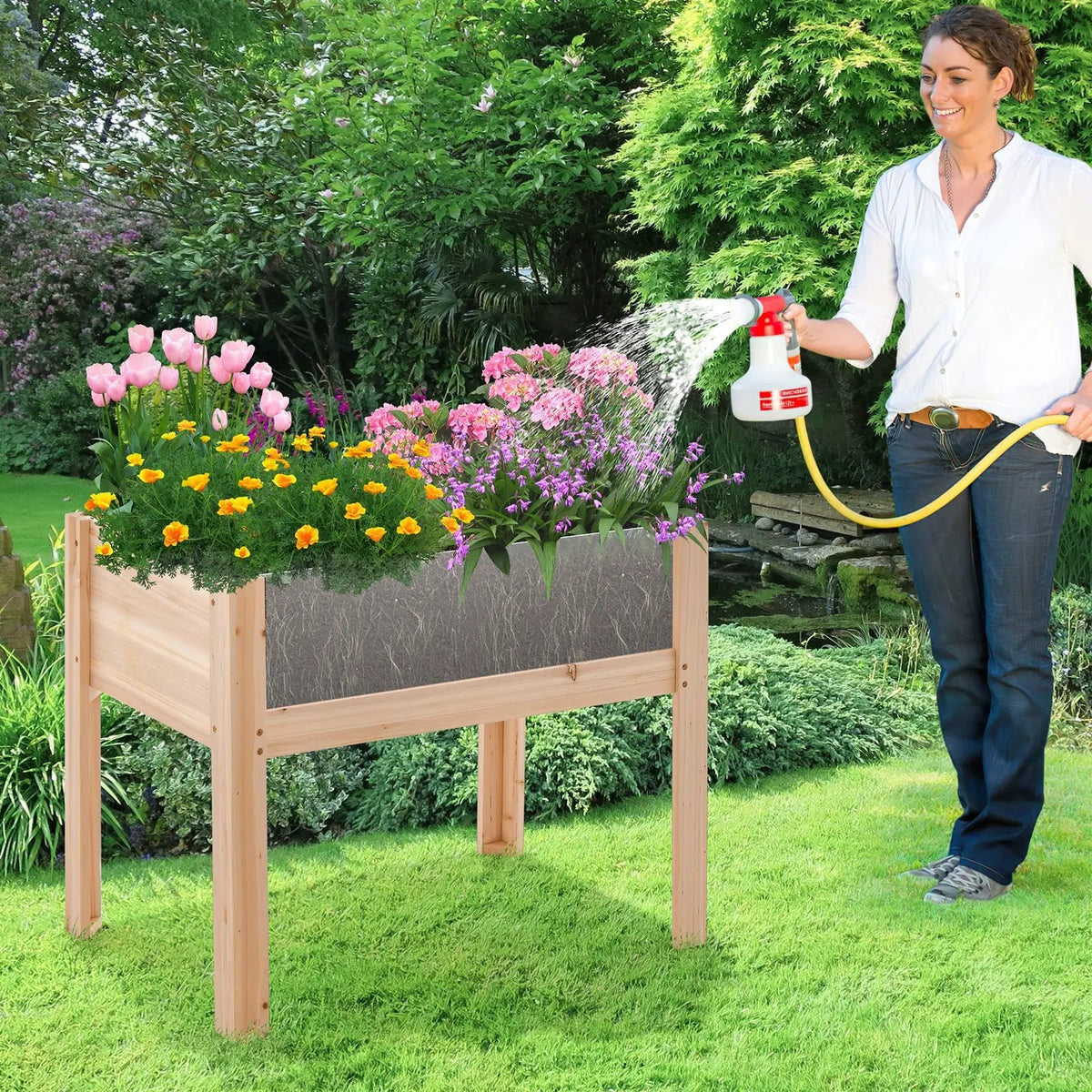 30/47 Inch Wooden Raised Garden Bed, photo 2 of 7