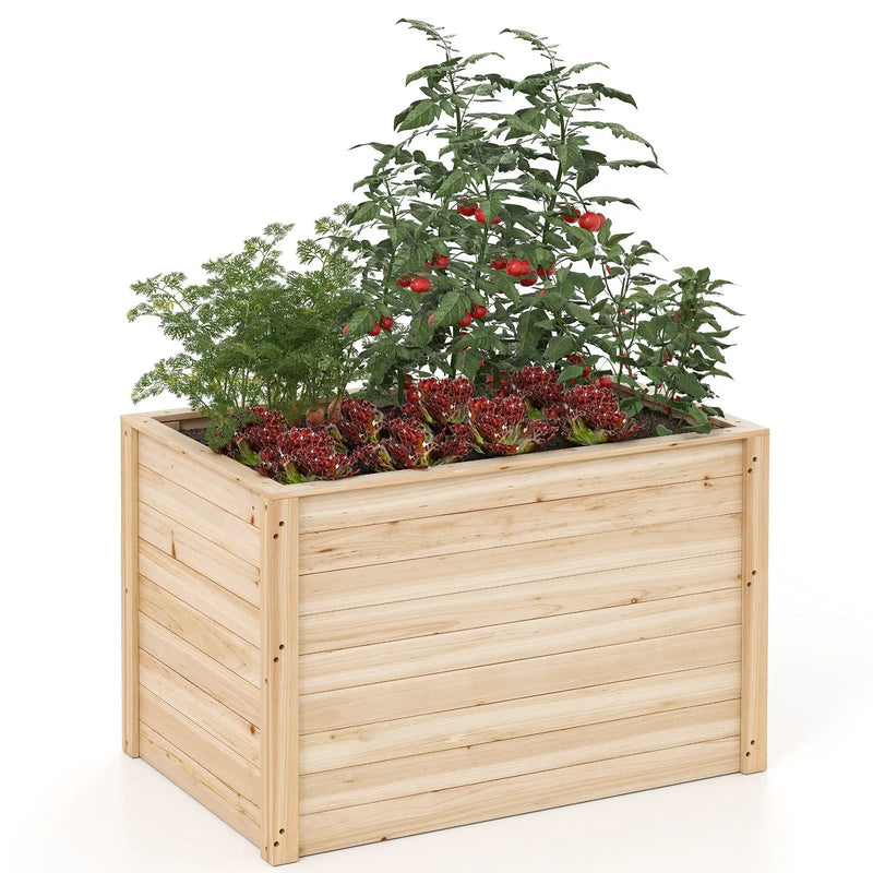Wooden Raised Garden Bed Elevated Planter Box with Open-Ended Base by DirectDeals