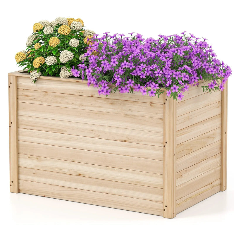 Wooden Raised Garden Bed Elevated Planter Box with Open-Ended Base by DirectDeals