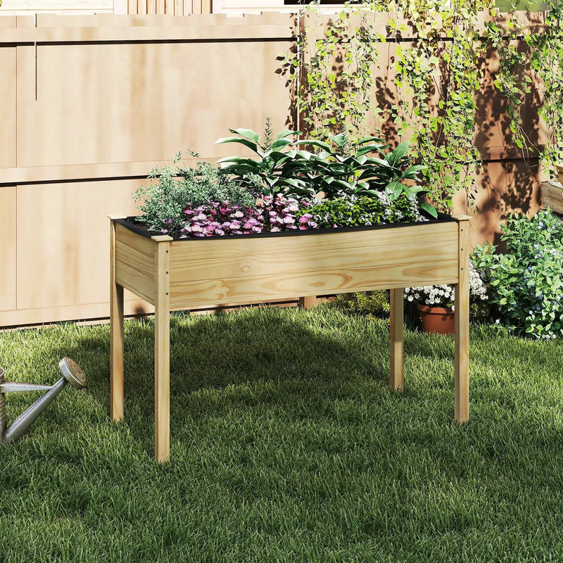 Wooden Raised Vegetable Garden Bed Elevated Grow Vegetable Planter by DirectDeals