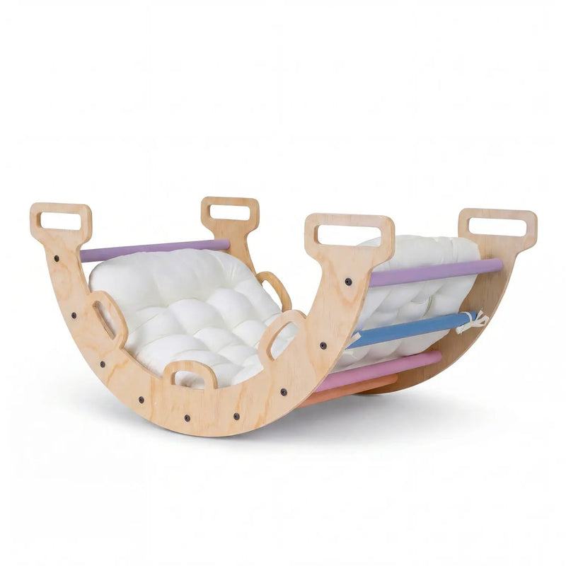 Wooden Rocking Climbing Arch with Cushion 3-in-1 Montessori by DirectDeals
