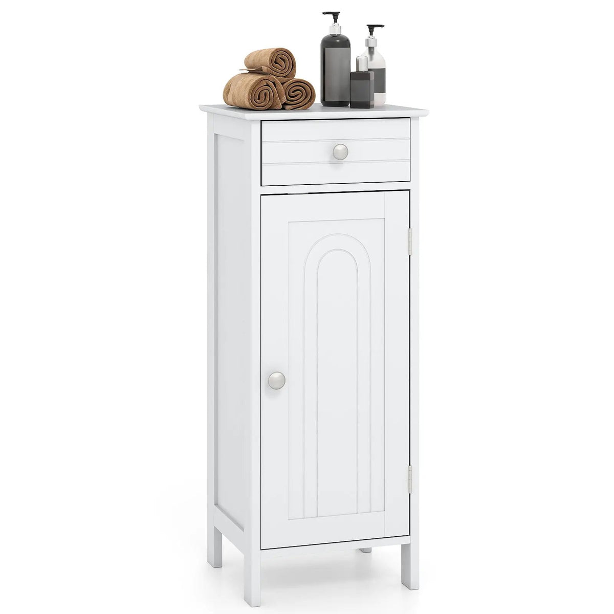 Wooden Storage Free-Standing Floor Cabinet with Drawer and Shelf by DirectDeals