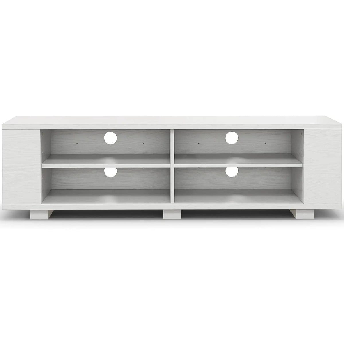 59 Inch Console Storage Entertainment Media Wood TV Stand-Walnut, photo 14 of 14