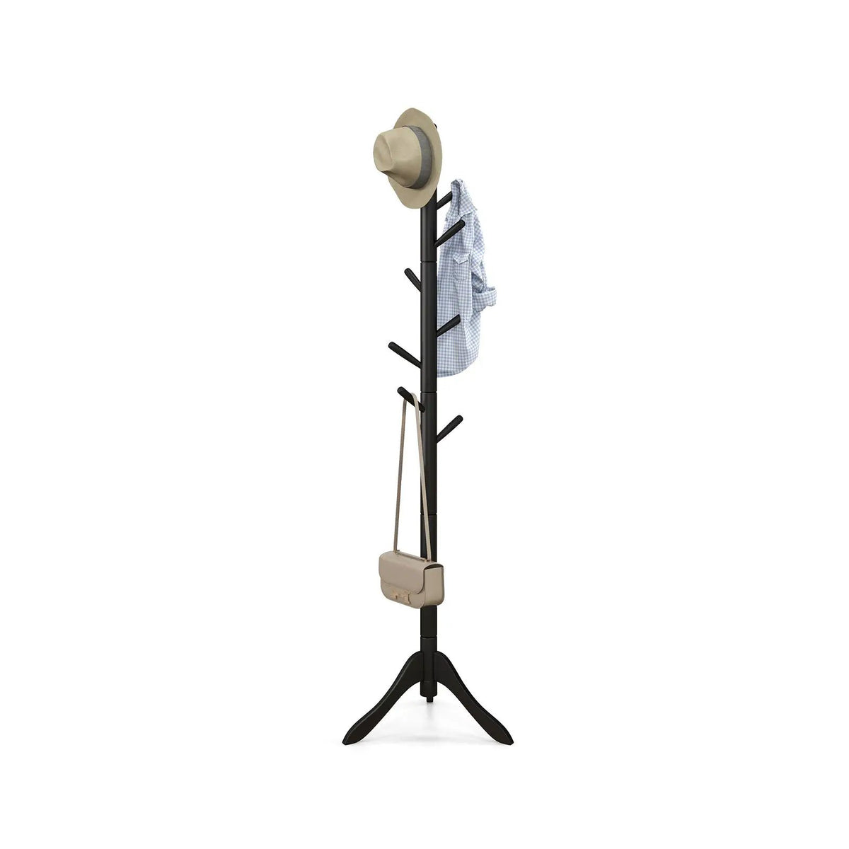 Adjustable Wooden Tree Coat Rack with 8 Hooks, photo 9 of 10