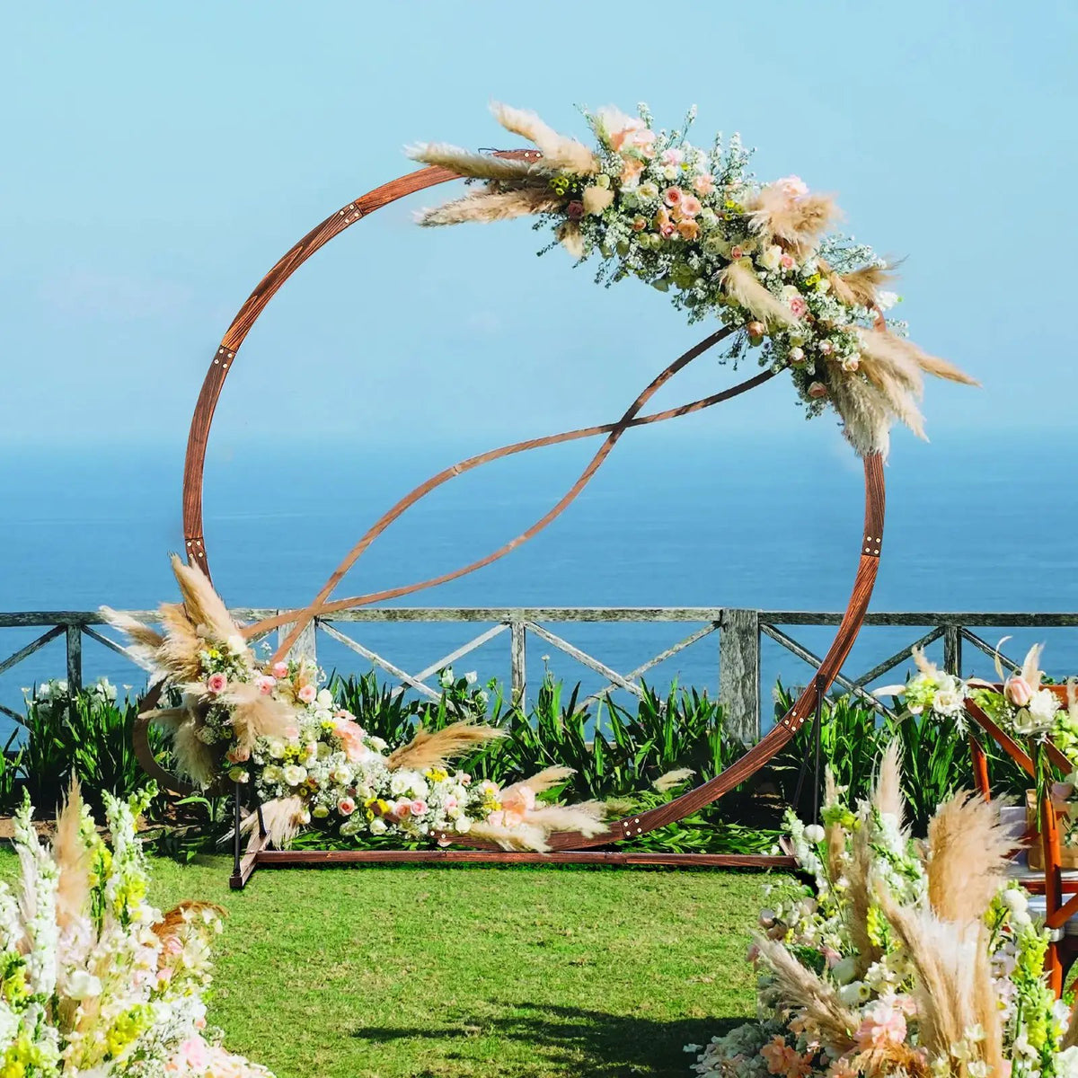 Wooden Wedding Arch Solid Wood Arbor Backdrop Stand for Wedding Ceremony, photo 2 of 10