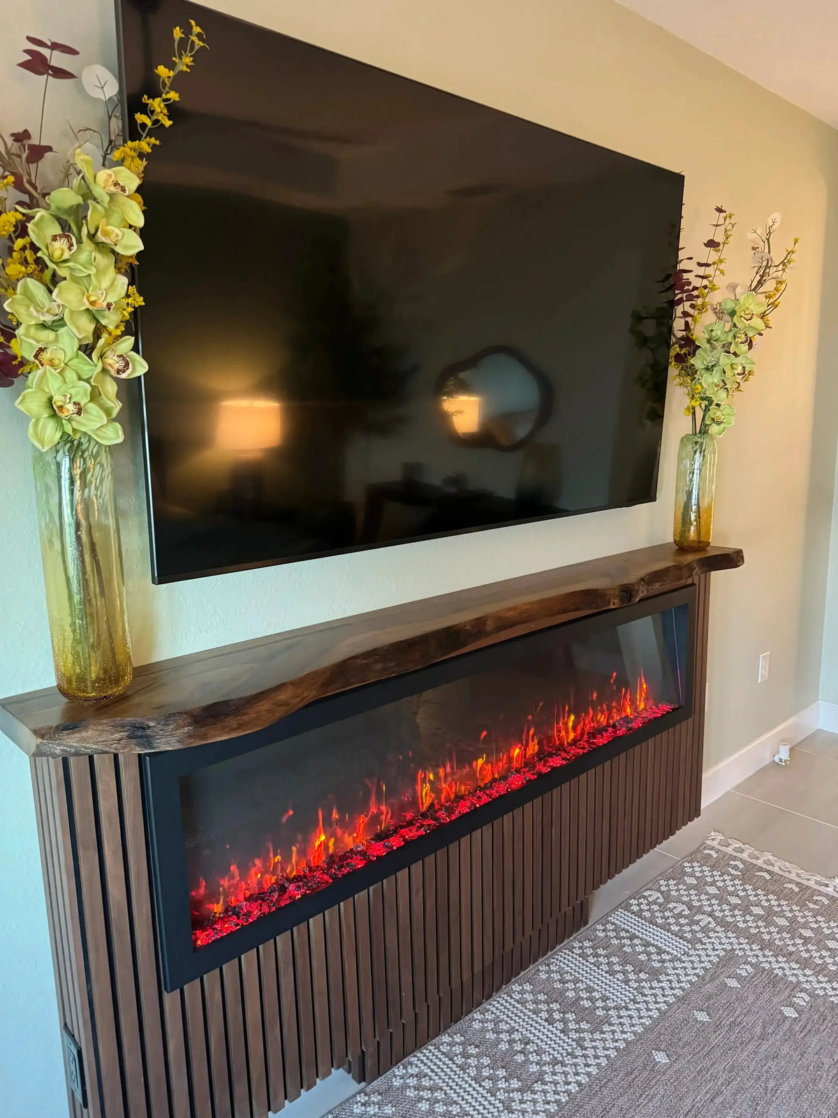 Custom Live Edge Walnut Wood Mantel Shelf, photo 2 of 4
