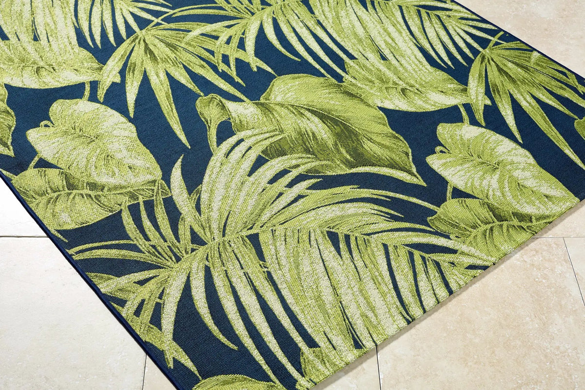 Amirah Teal Outdoor Area Rug, photo 7 of 7