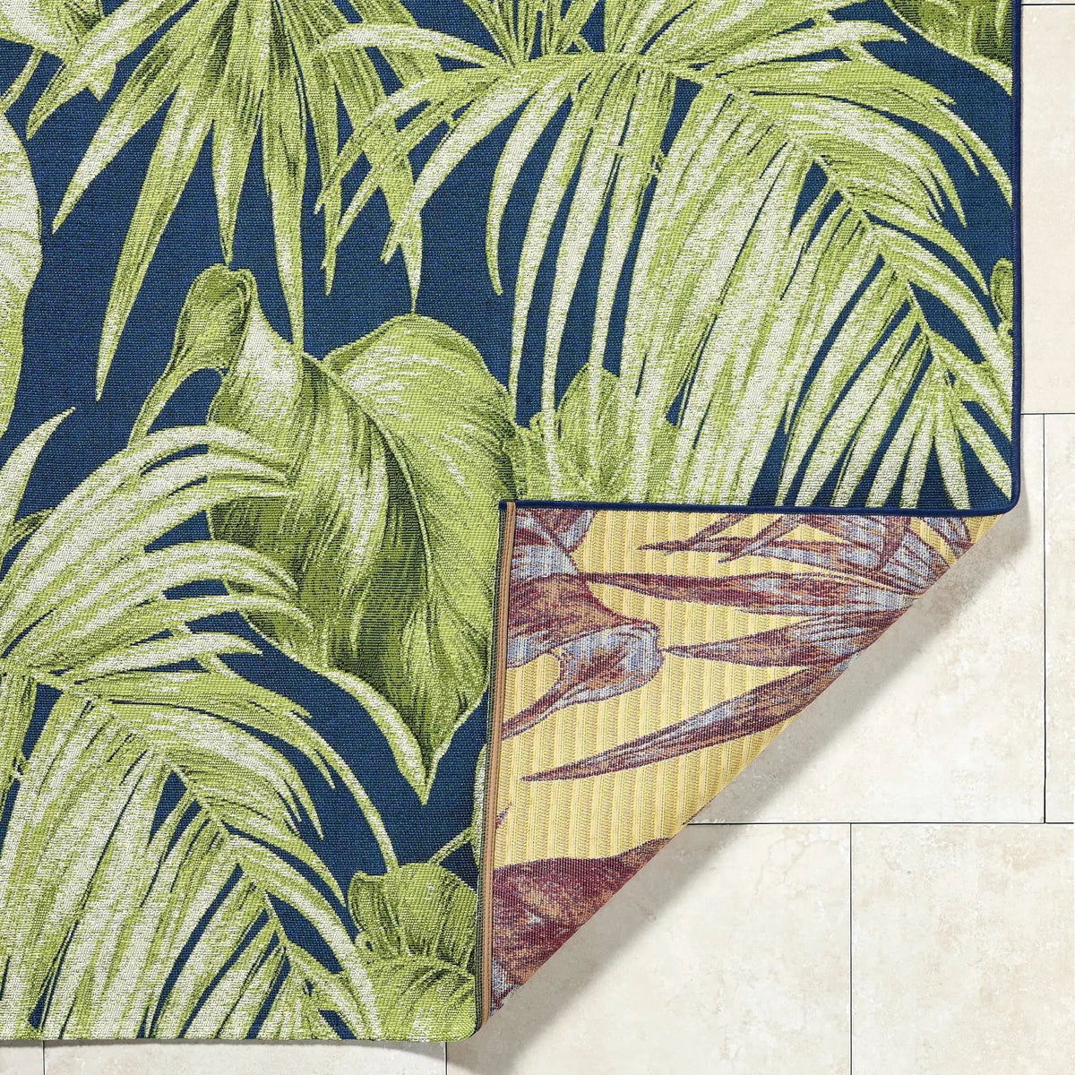 Amirah Teal Outdoor Area Rug, photo 5 of 7