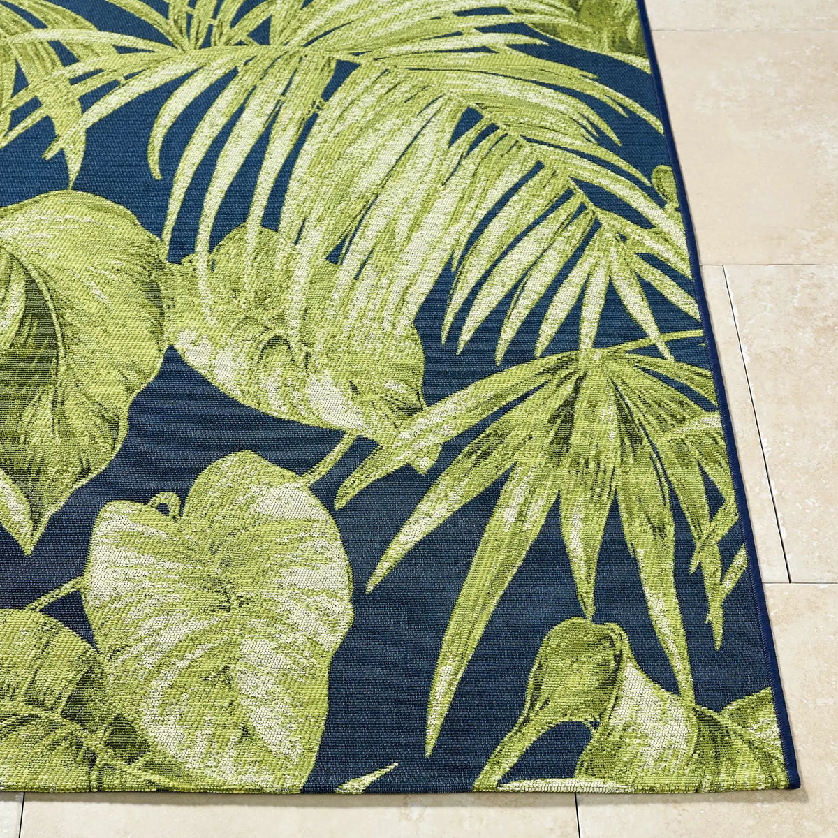 Amirah Teal Outdoor Area Rug, photo 4 of 7