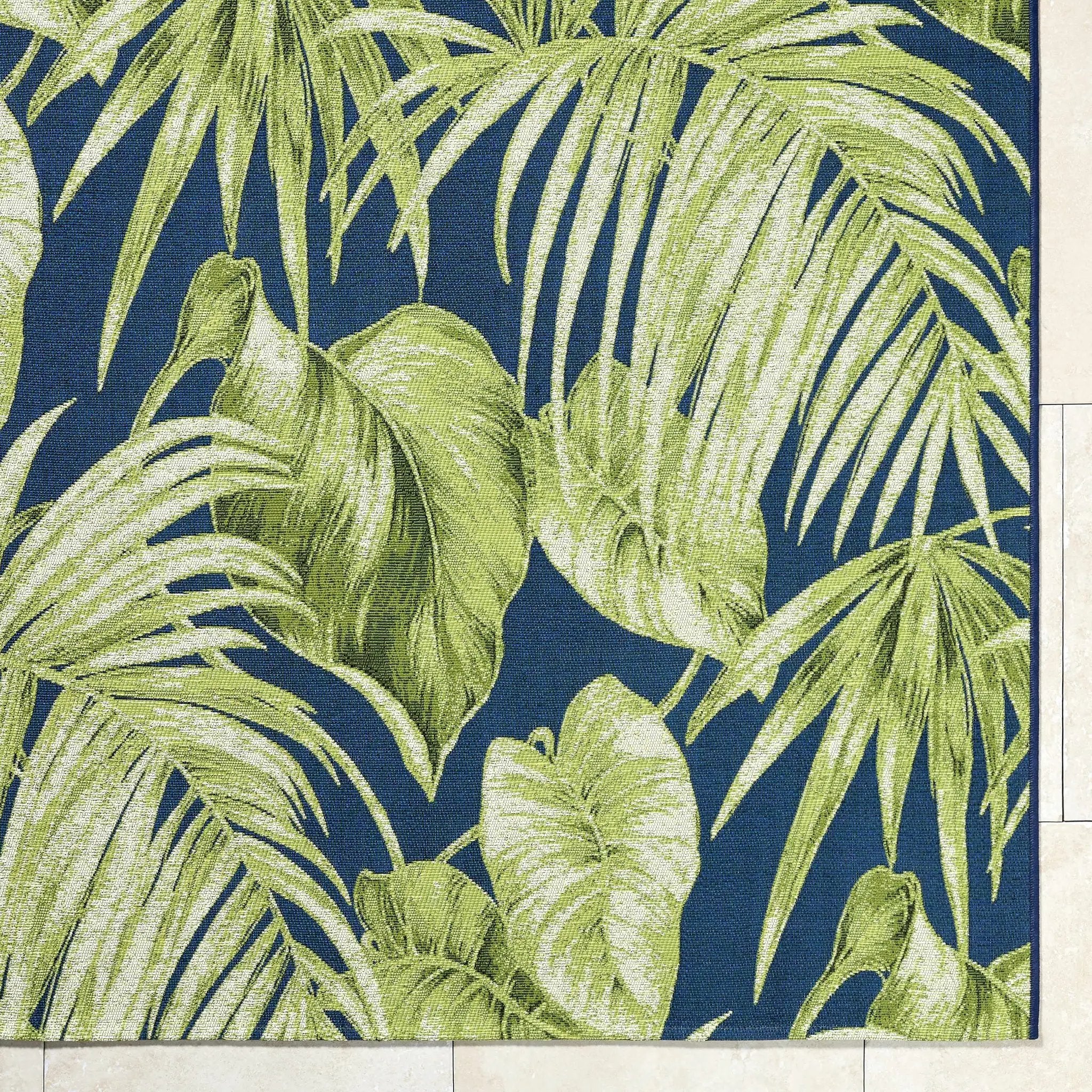Amirah Teal Outdoor Area Rug by Boutique Rugs