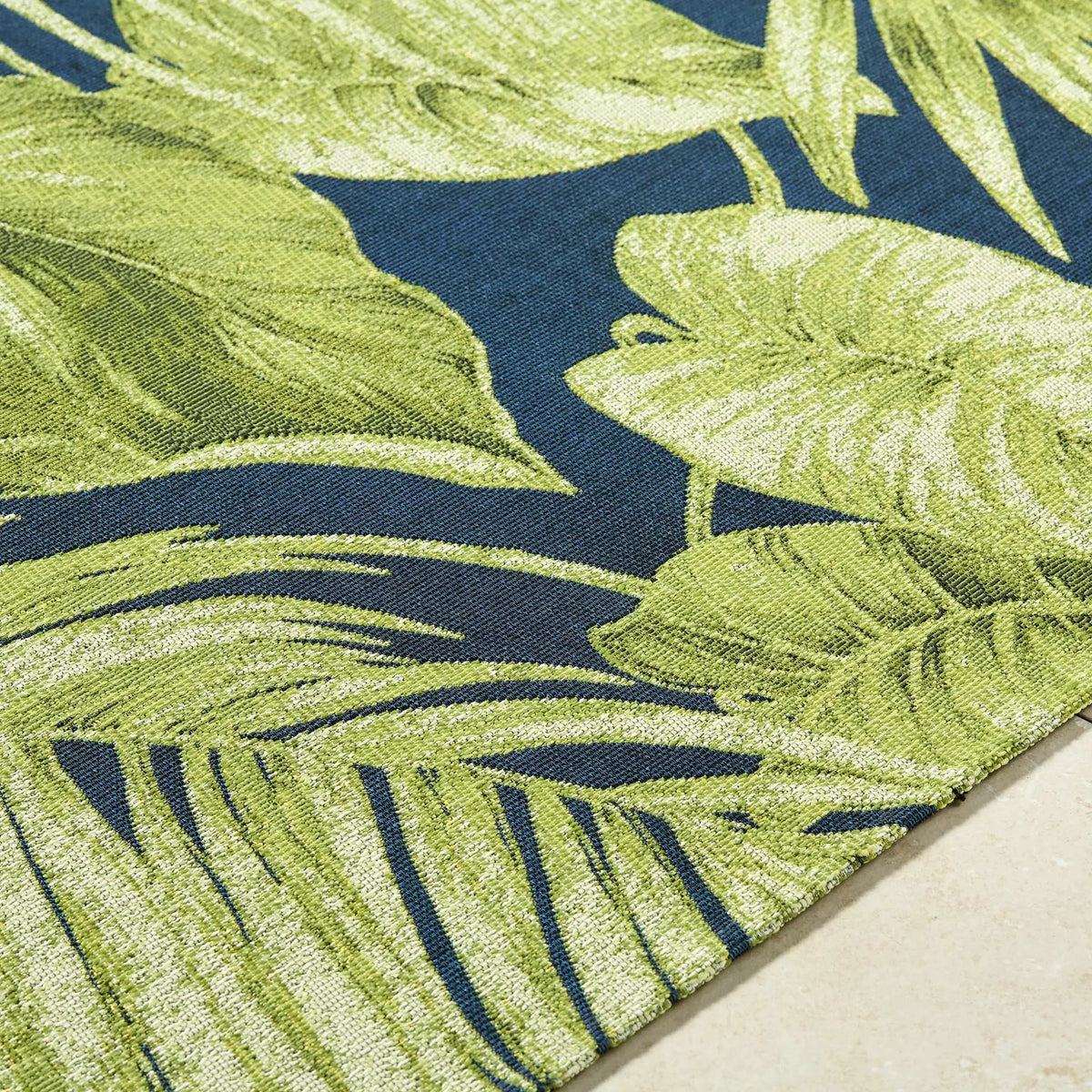 Amirah Teal Outdoor Area Rug, photo 6 of 7