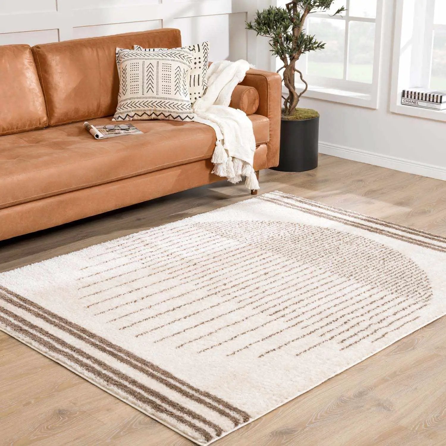Apichu Brown Washable Area Rug by Boutique Rugs