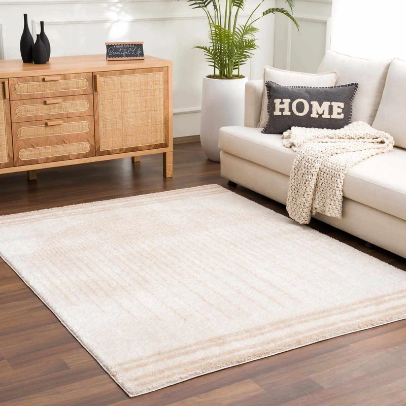 Apichu Beige Washable Area Rug by Boutique Rugs