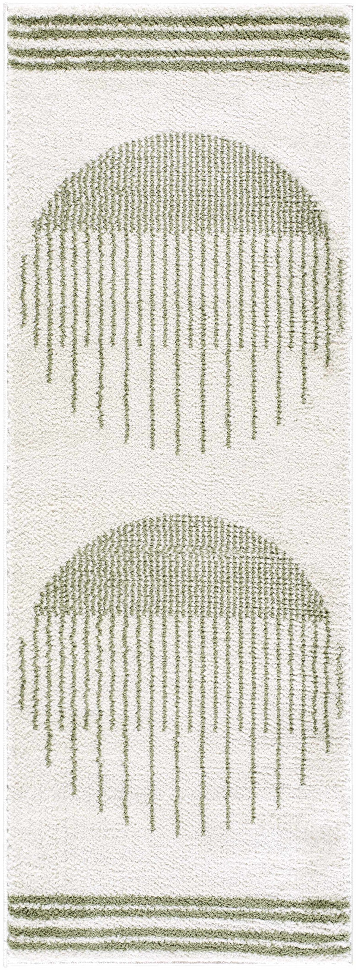 Apichu Green Washable Area Rug, photo 10 of 12