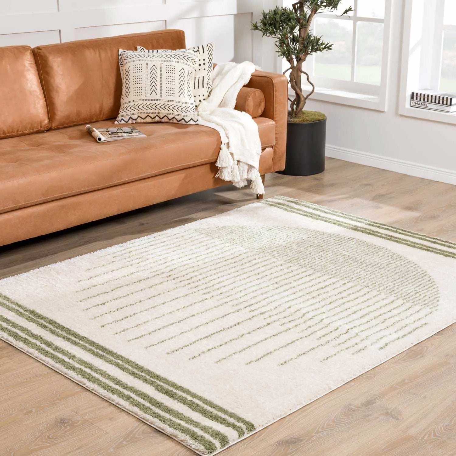Apichu Green Washable Area Rug by Boutique Rugs