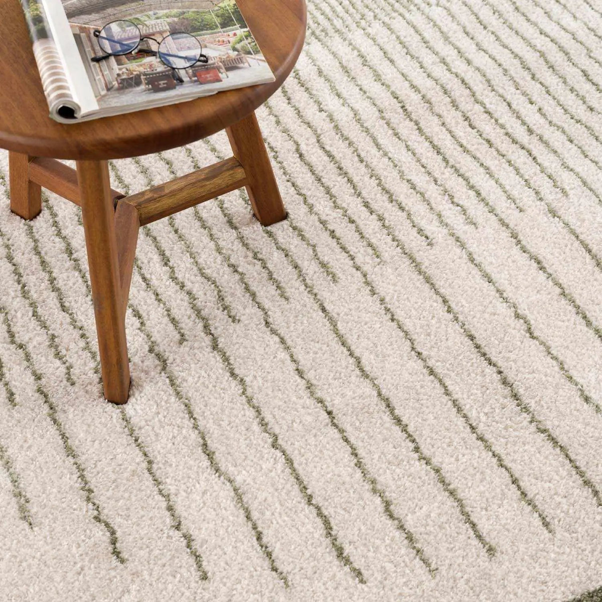 Apichu Green Washable Area Rug, photo 4 of 12