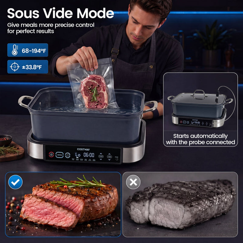 6-in-1 Programmable Slow Cooker with Timer and Keep Warm by DirectDeals
