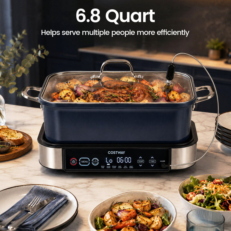 6-in-1 Programmable Slow Cooker with Timer and Keep Warm by DirectDeals