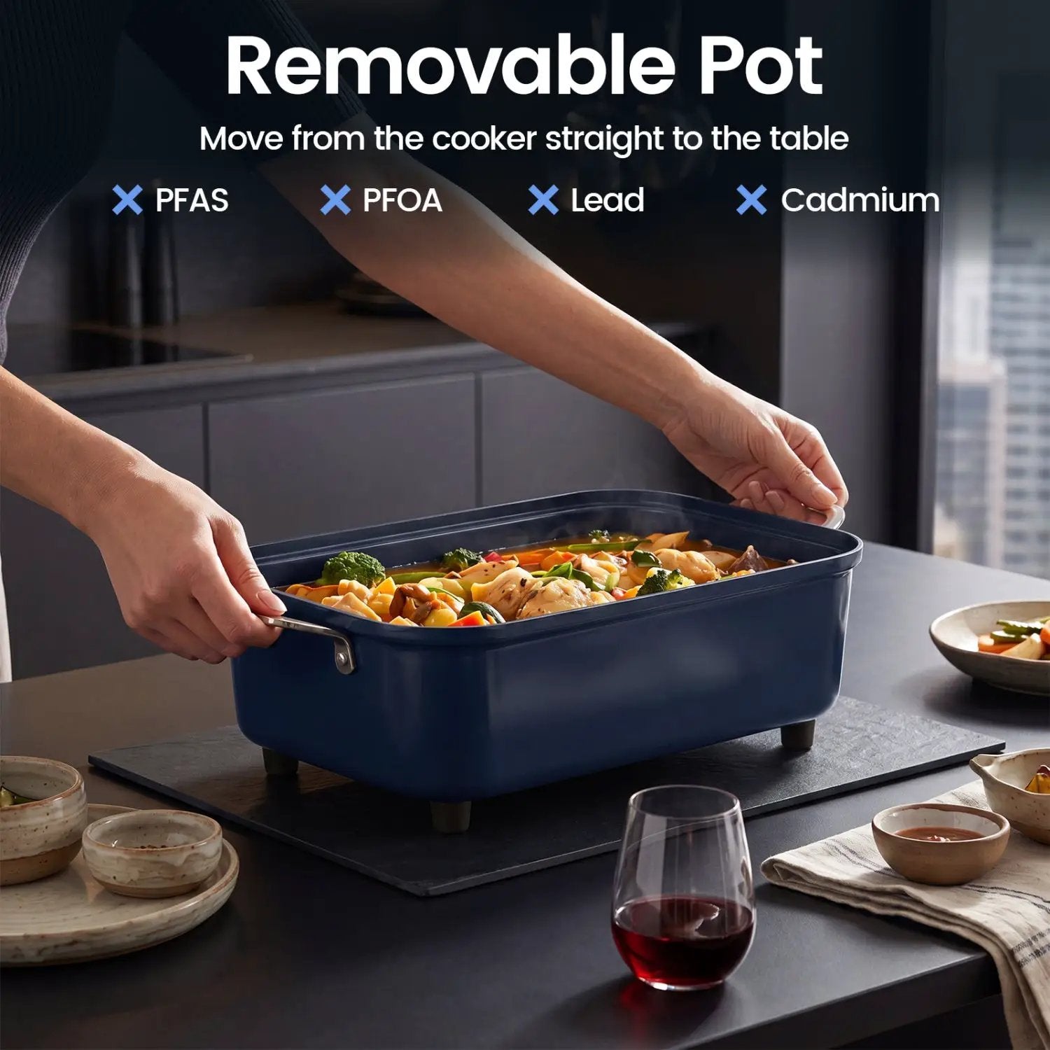 6-in-1 Programmable Slow Cooker with Timer and Keep Warm by DirectDeals