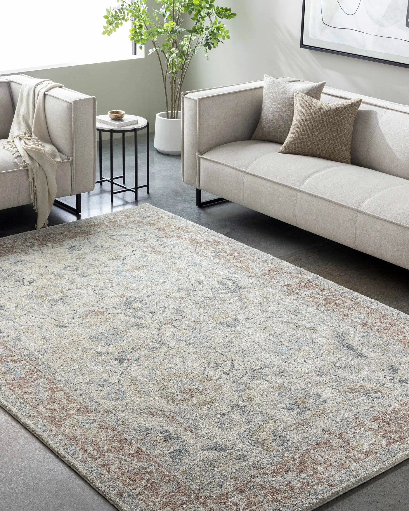 Yetta Beige Thick Luxe Area Rug by Boutique Rugs