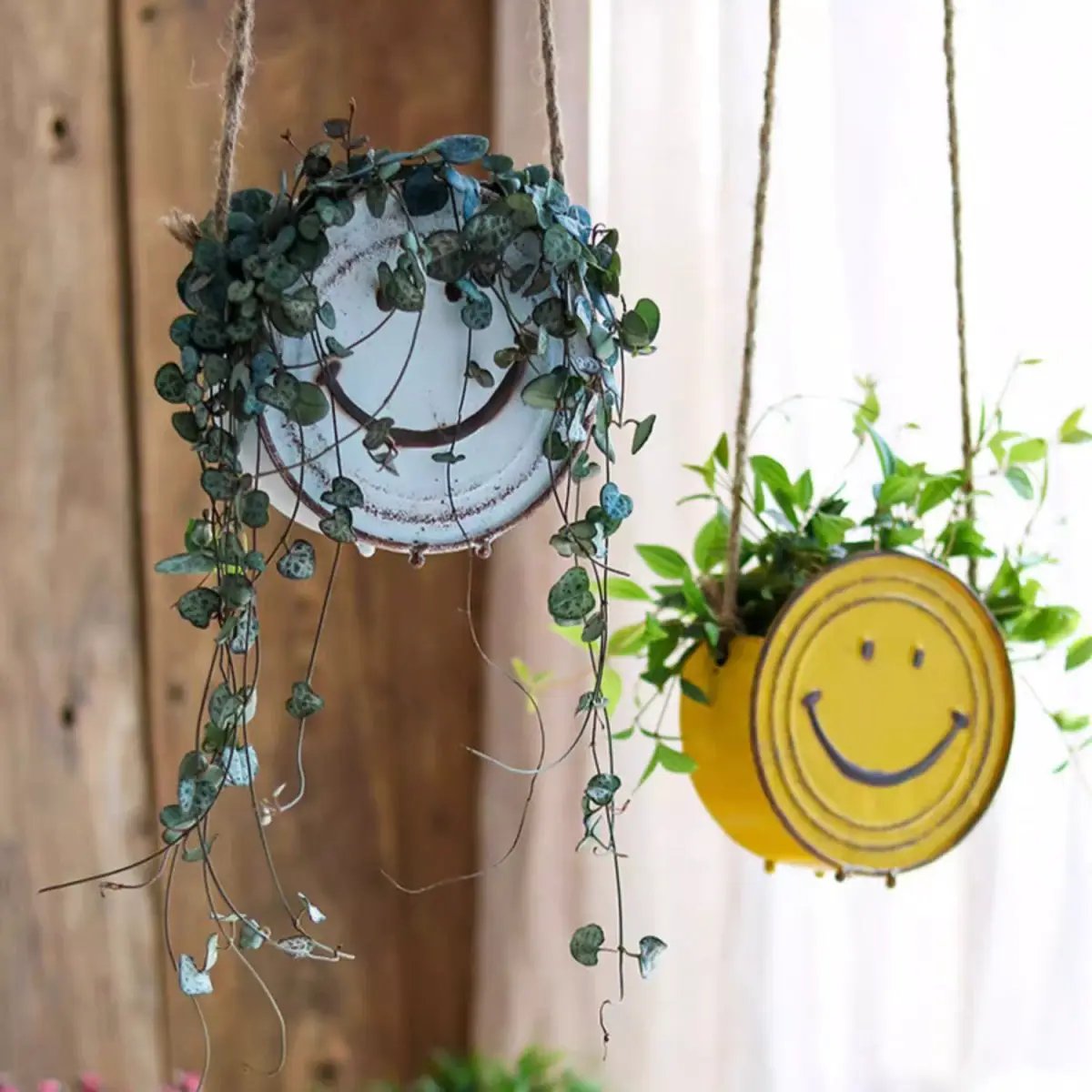 Happy Face Hanging Planter by RusticReach