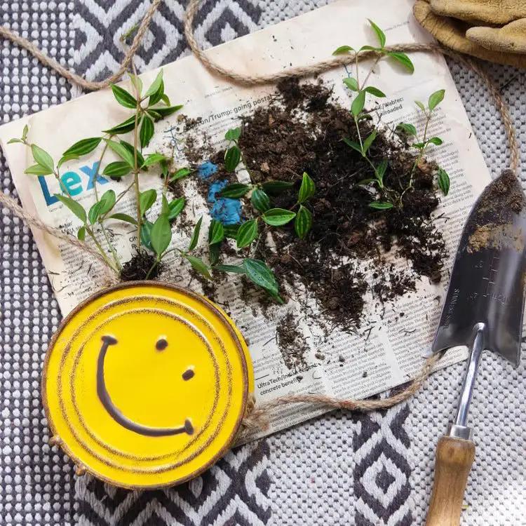 Happy Face Hanging Planter by RusticReach