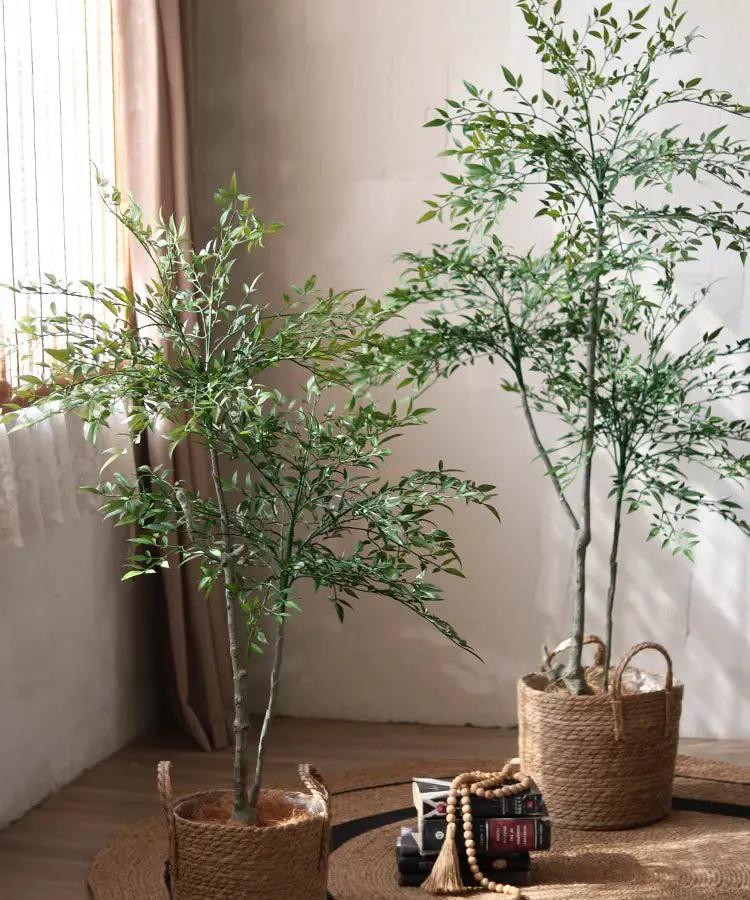 Lifelike Nandina Indoor Tree by RusticReach