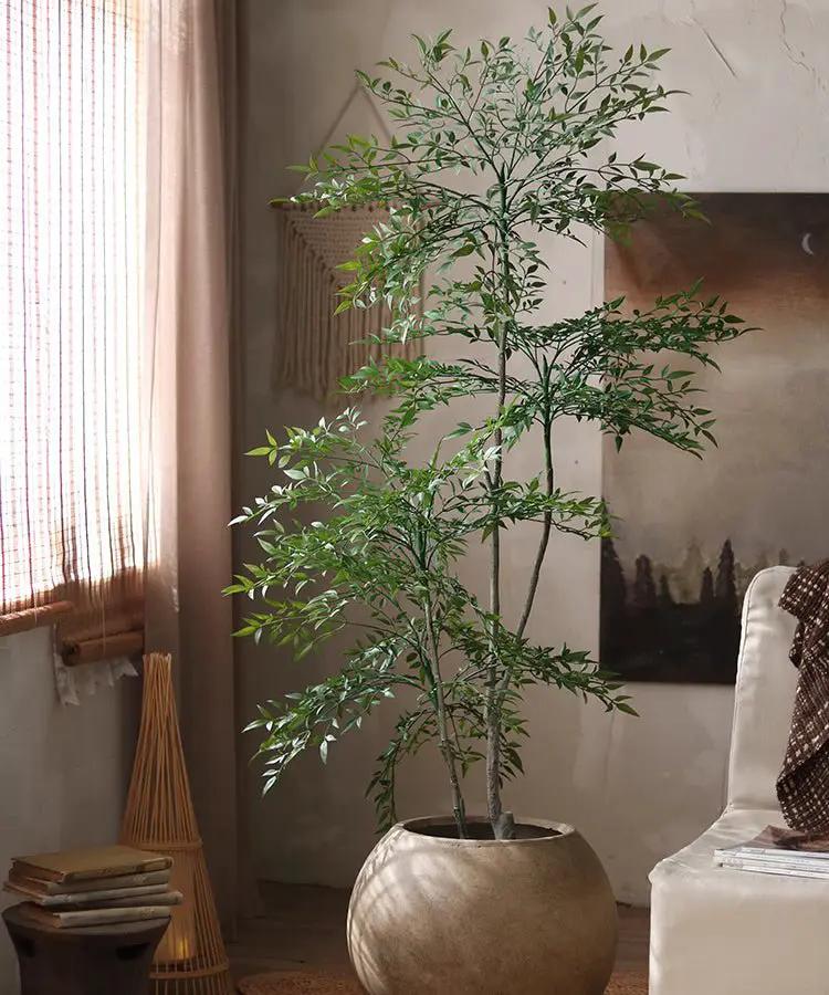 Lifelike Nandina Indoor Tree by RusticReach