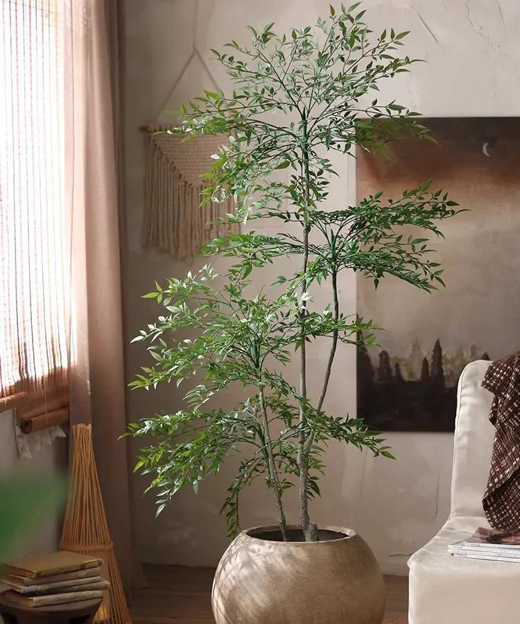 Lifelike Nandina Indoor Tree by RusticReach
