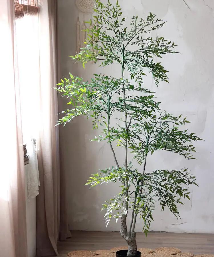 Lifelike Nandina Indoor Tree by RusticReach