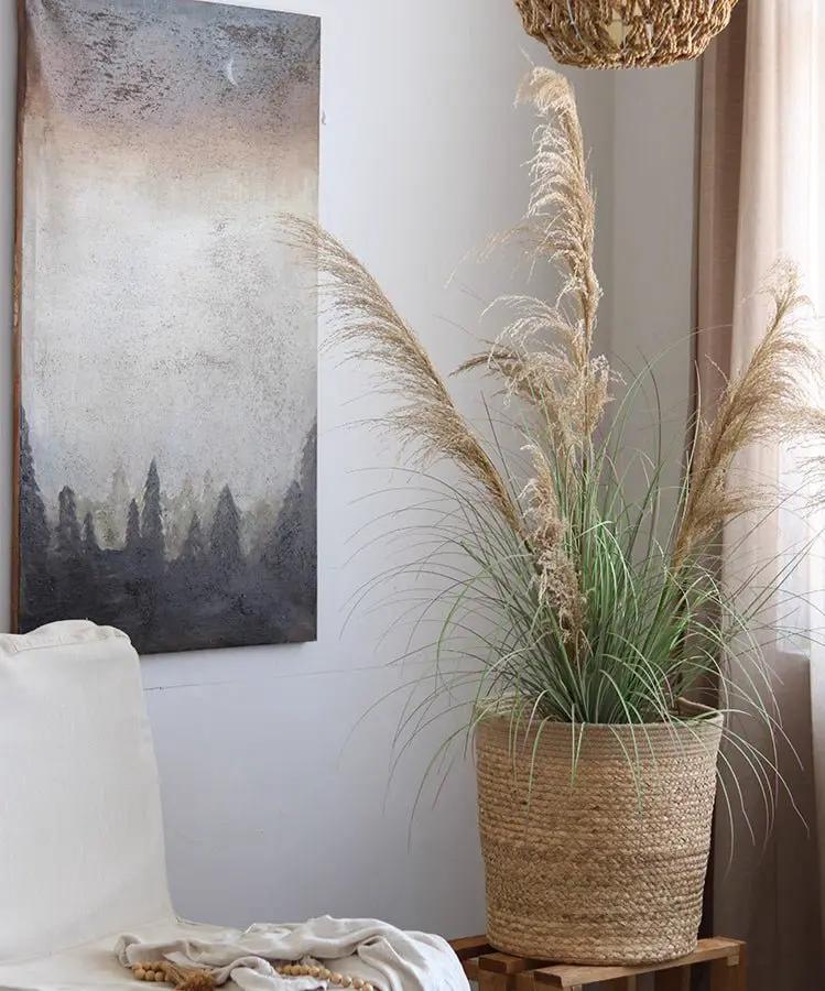 Natural Cylinder Storage and Planter Basket by RusticReach