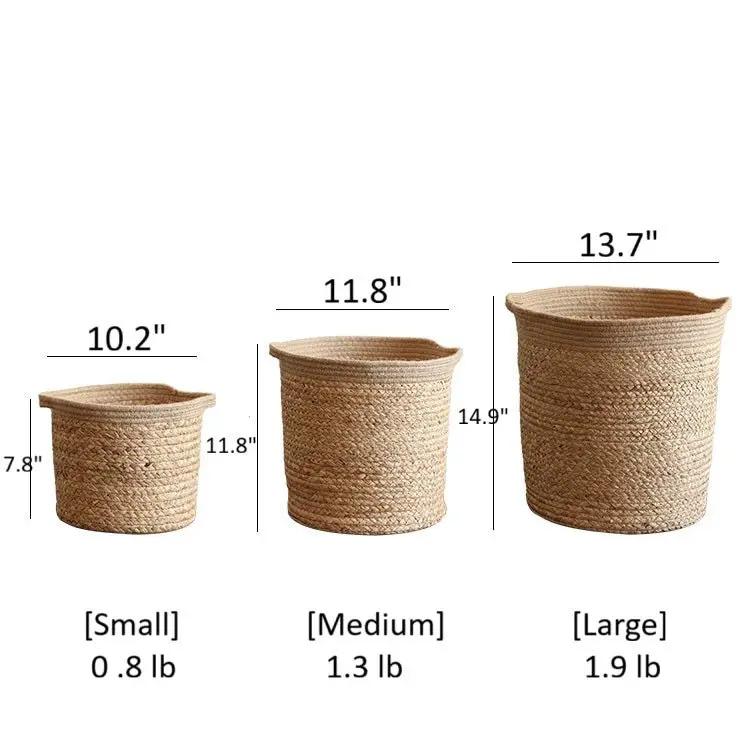 Natural Cylinder Storage and Planter Basket by RusticReach