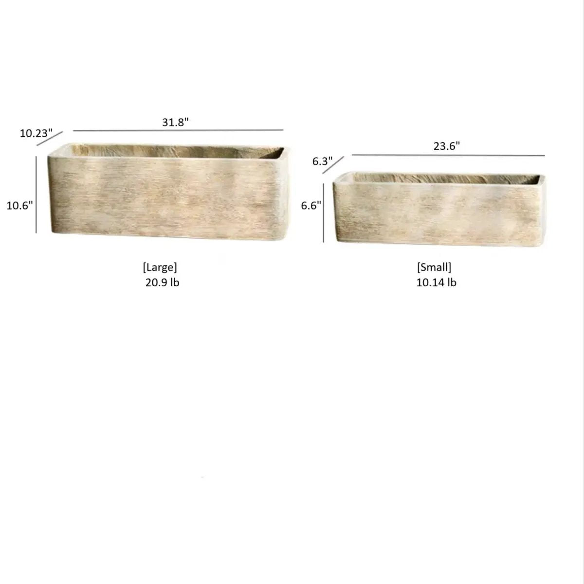 Modern Rectangular Textured Planter by RusticReach