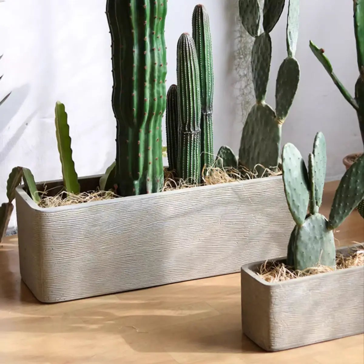 Modern Rectangular Textured Planter by RusticReach