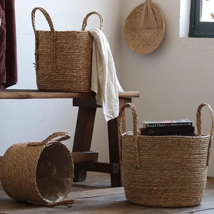Handwoven Seagrass Basket for Plants by RusticReach