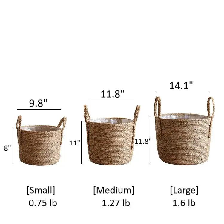 Handwoven Seagrass Basket for Plants by RusticReach