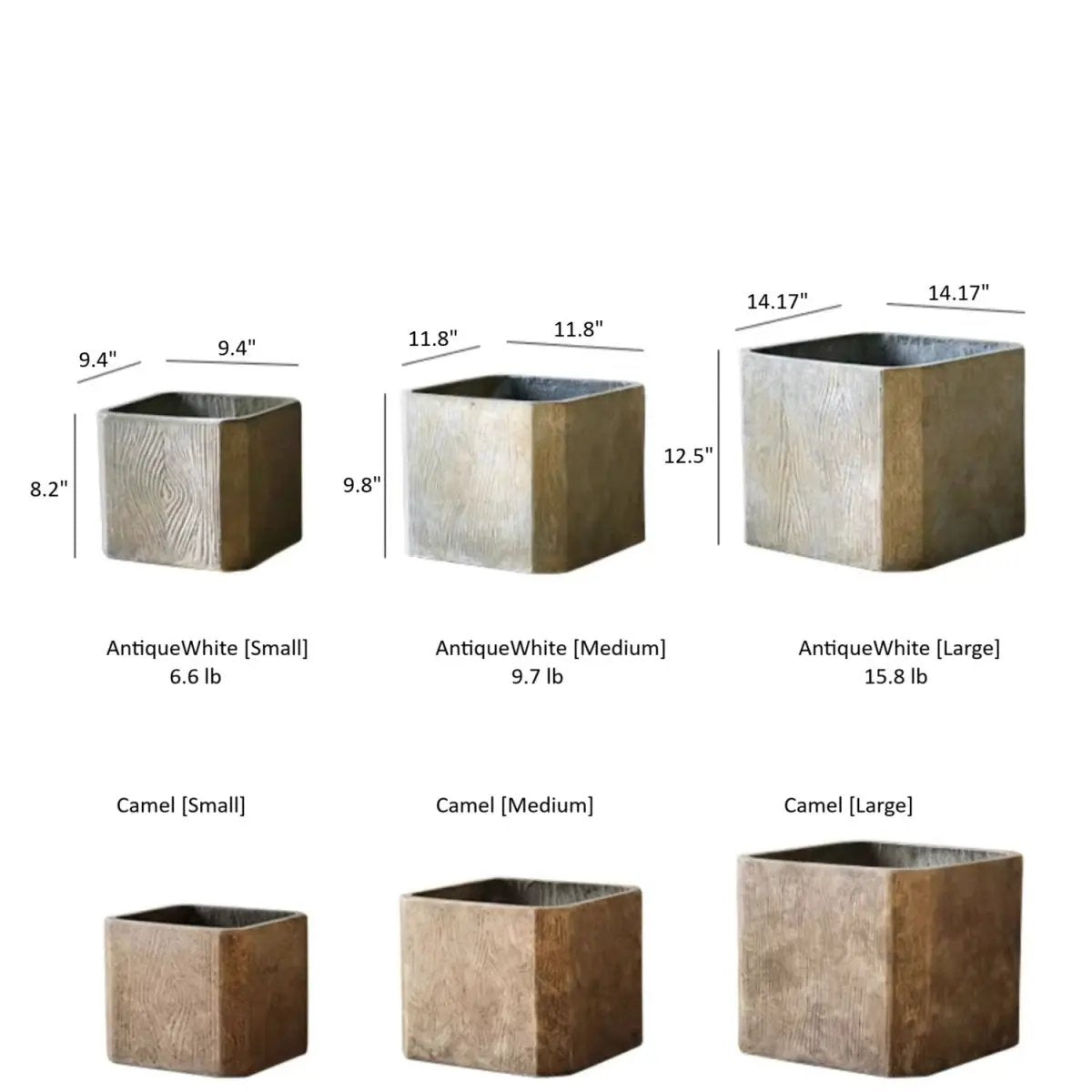 StoneGrain Square Planter by RusticReach
