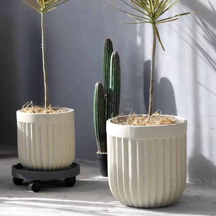 Nordic Vertical Stripe Flower Pot by RusticReach