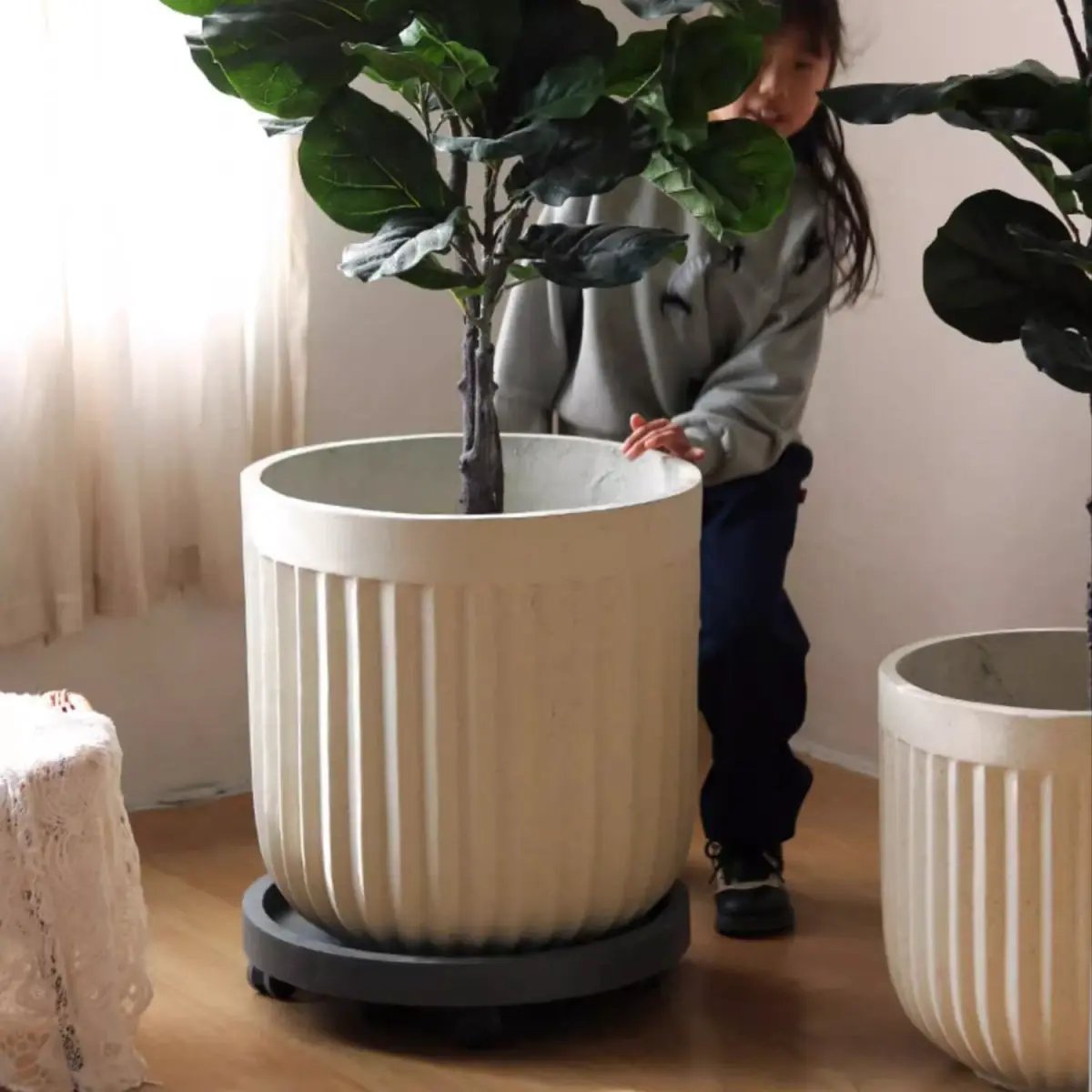 Nordic Vertical Stripe Flower Pot by RusticReach