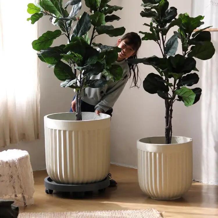 Nordic Vertical Stripe Flower Pot by RusticReach