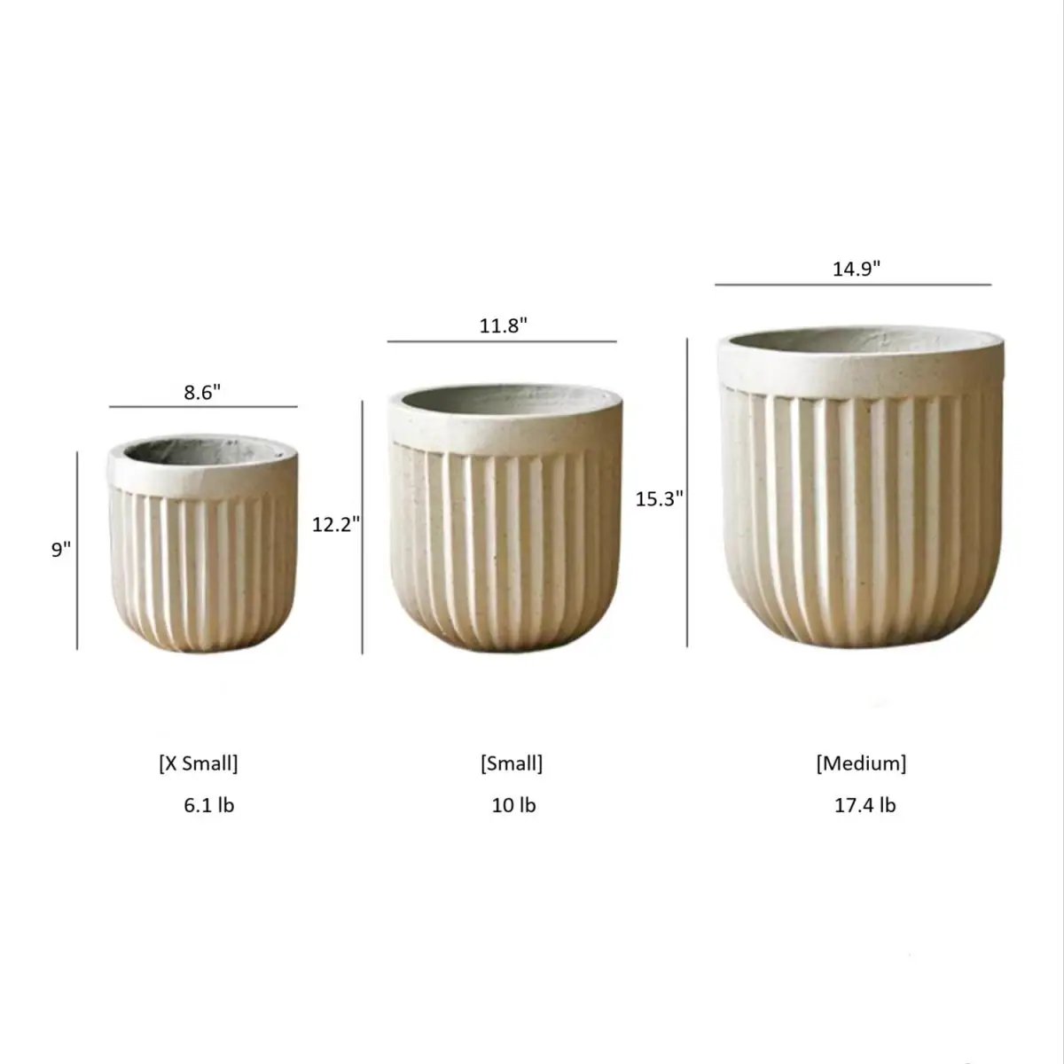 Nordic Vertical Stripe Flower Pot by RusticReach