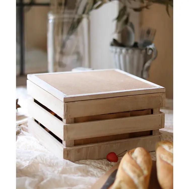 Rustic Wooden Storage Crate with Chalkboard Lid by RusticReach
