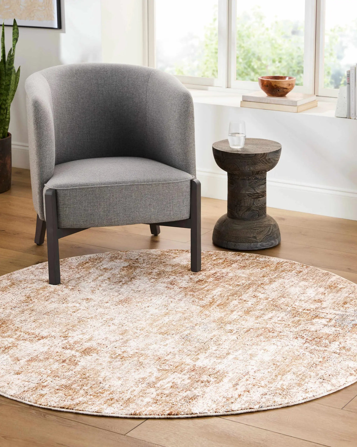 Yakov Area Rug, installed in a room