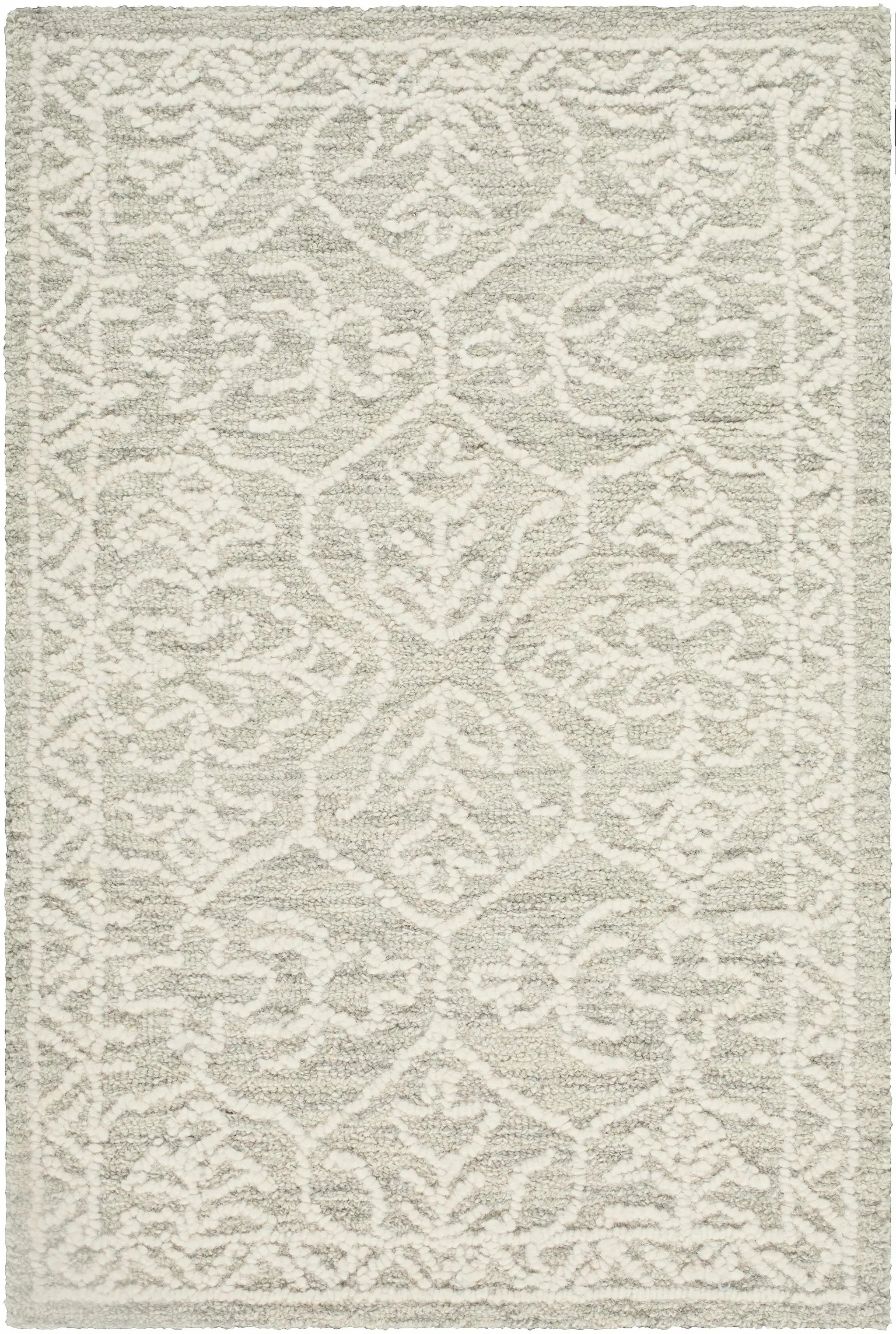 Yadid Gray Wool Area Rug by Boutique Rugs