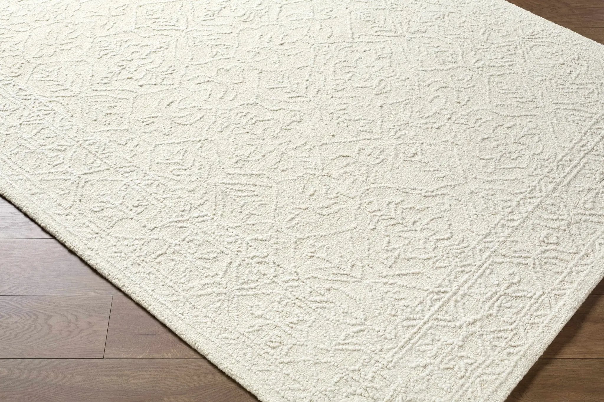 Yadid Cream Wool Area Rug by Boutique Rugs
