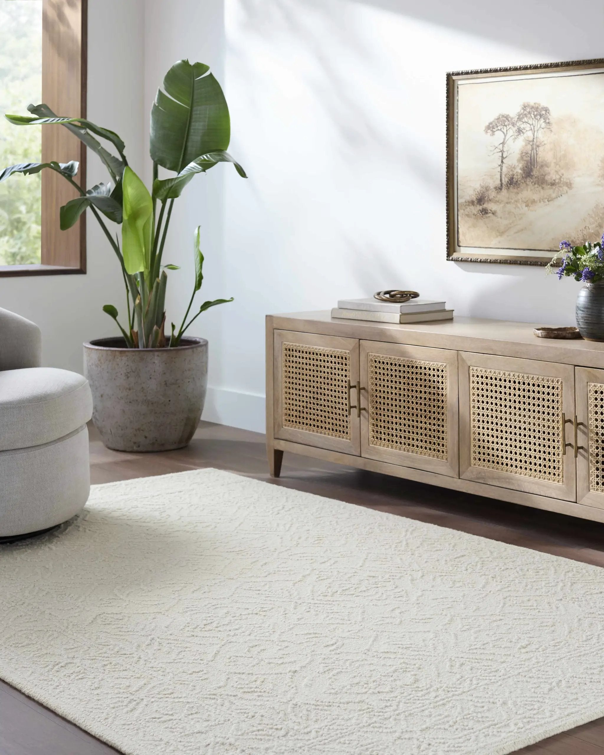 Yadid Cream Wool Area Rug by Boutique Rugs