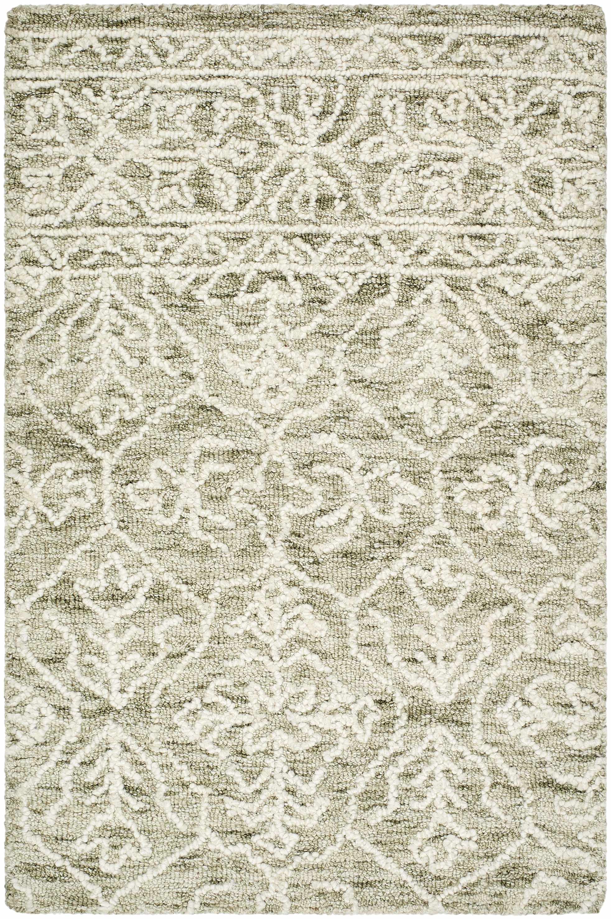Yadid Green Wool Area Rug by Boutique Rugs