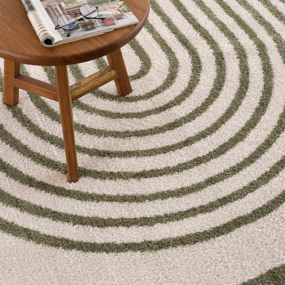 Yasuo Green Washable Area Rug, photo 10 of 10