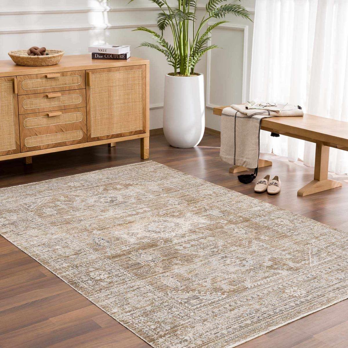 Yamir Washable Outdoor Rug - Clearance, installed in a room 2