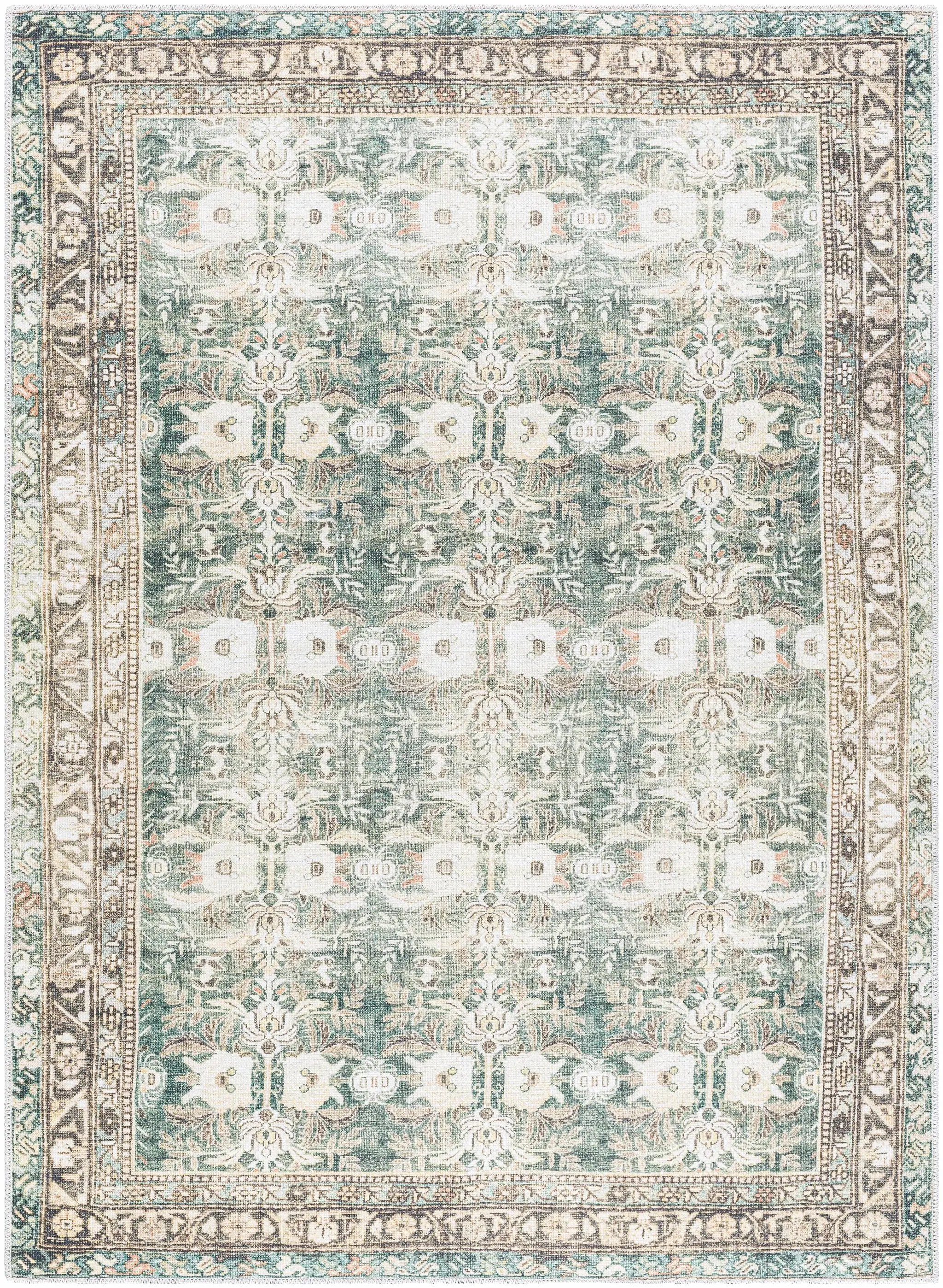 Acoose Vintage Flat Pile Washable Rug by Boutique Rugs